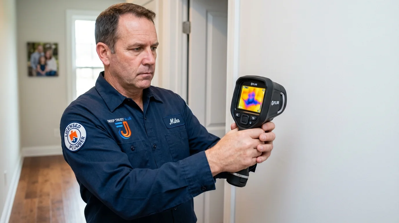Thermal imaging leak detection by Johns Plumbing LLC in Phillips